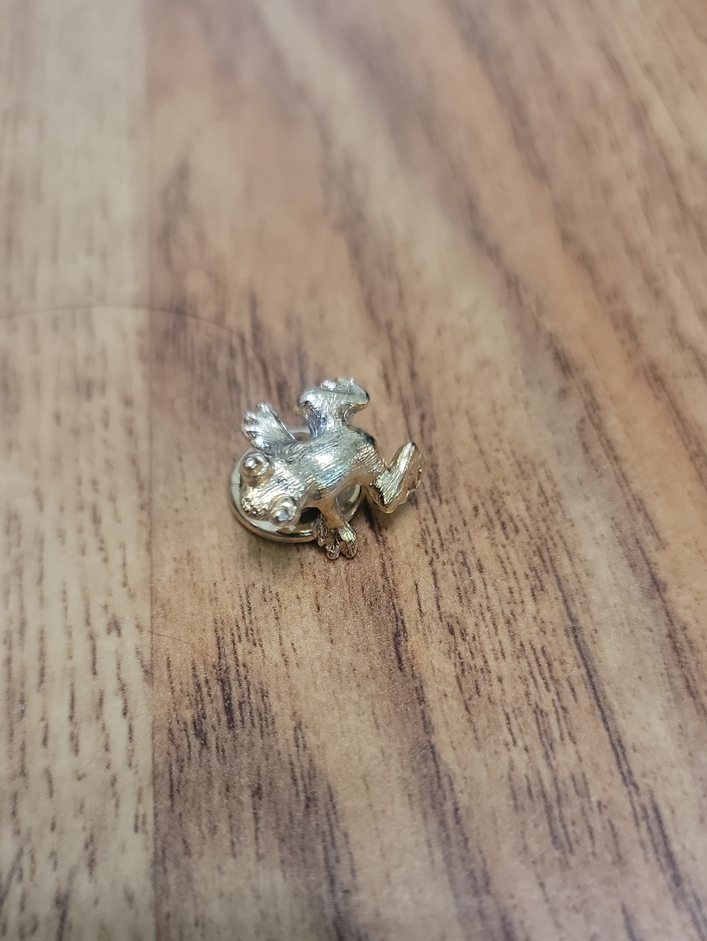 #19 Lot Vintage Gold Color Frog Figural Tie Tack 1/2"